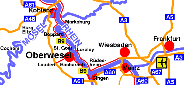 Lageplan Oberwesel, © 1999 WHO